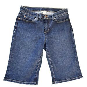 Duluth Trading Jean Shorts Womens Blue Bermuda
